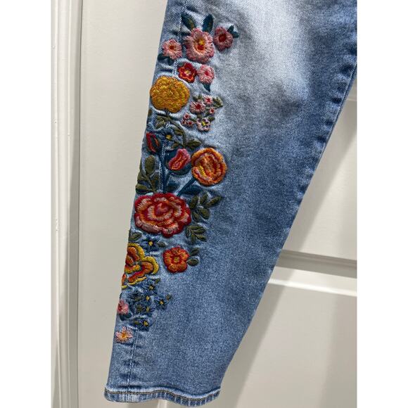 Driftwood Embroidered Jackie Embroidered Floral High Rise Slim Jeans Sz 30 x 27 - Picture 3 of 6